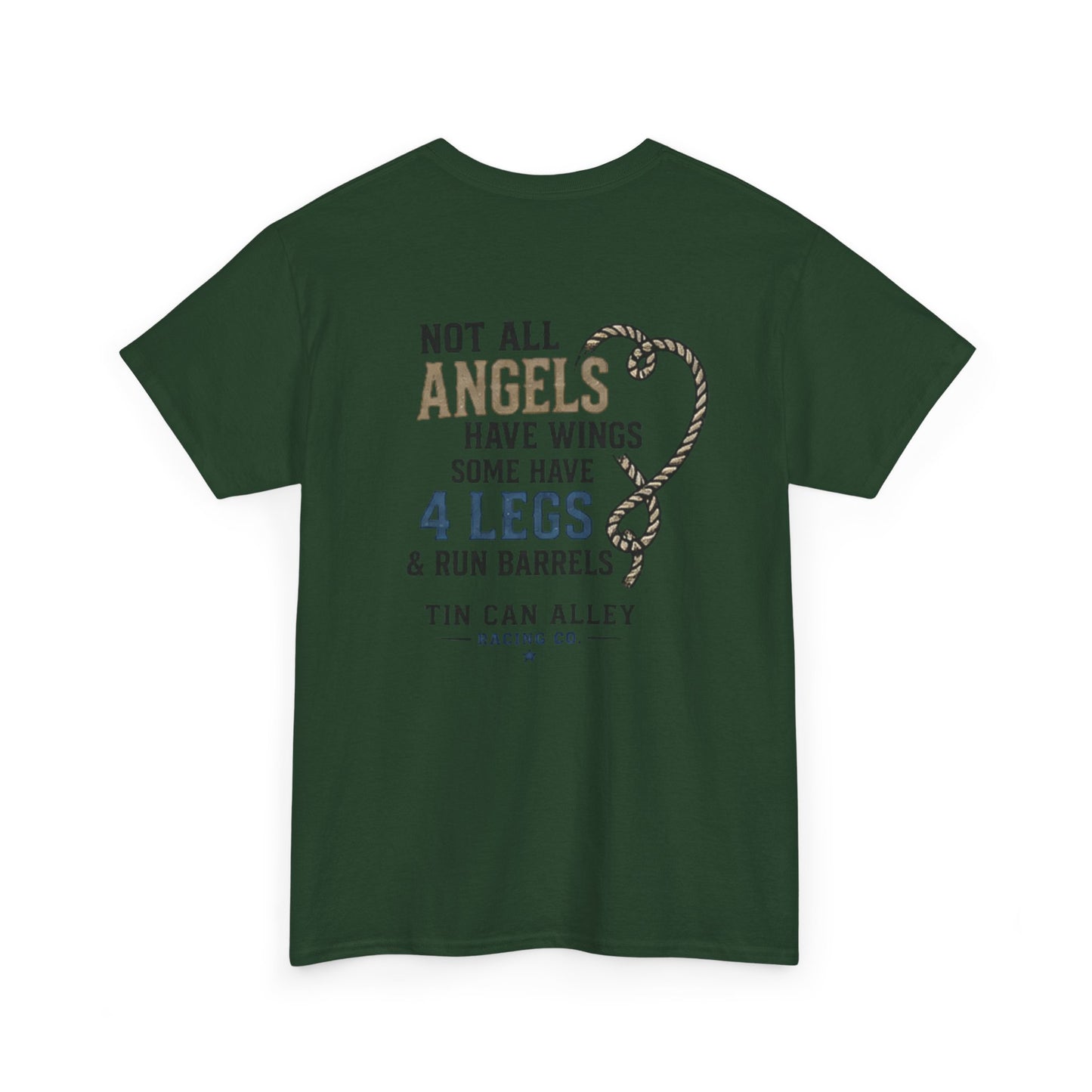 Horse Lover Tee — "Angels Have Four Legs" Graphic T‑Shirt