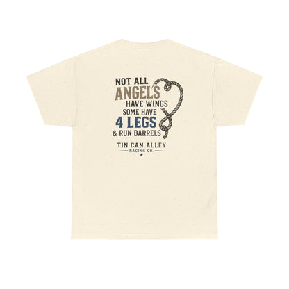 Horse Lover Tee — "Angels Have Four Legs" Graphic T‑Shirt