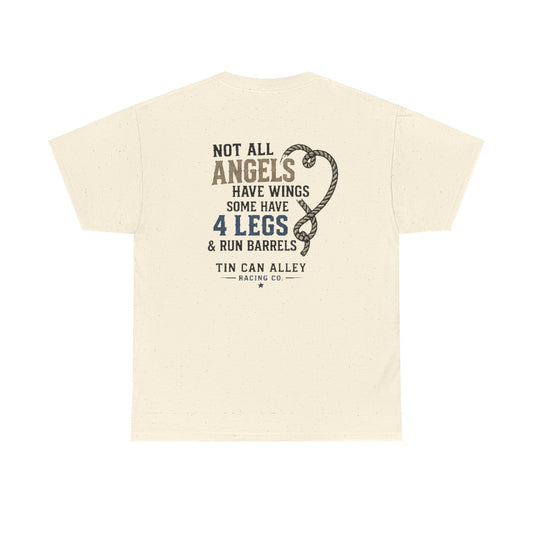Horse Lover Tee — "Angels Have Four Legs" Graphic T‑Shirt