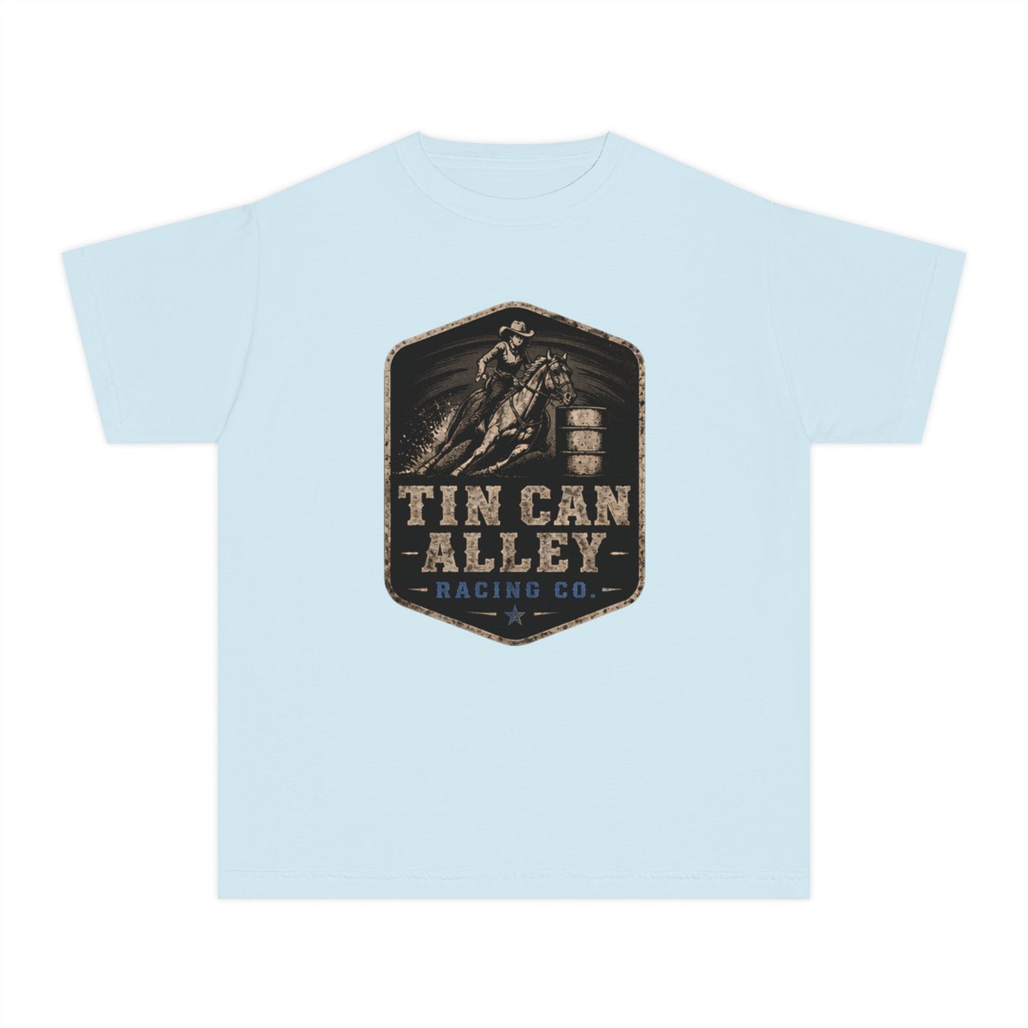 Youth Tee — Tin Can Alley Racing Co. Barrel Racing Graphic Shirt
