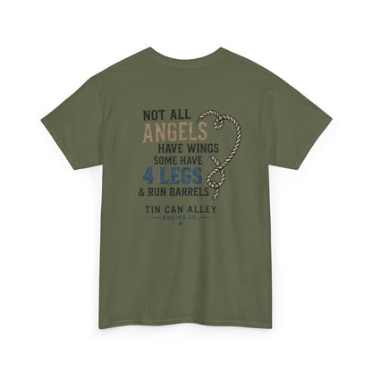 Horse Lover Tee — "Angels Have Four Legs" Graphic T‑Shirt