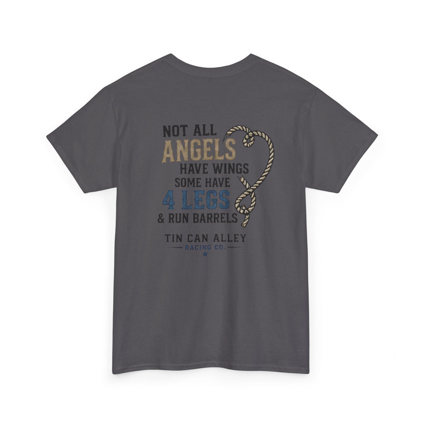 Horse Lover Tee — "Angels Have Four Legs" Graphic T‑Shirt