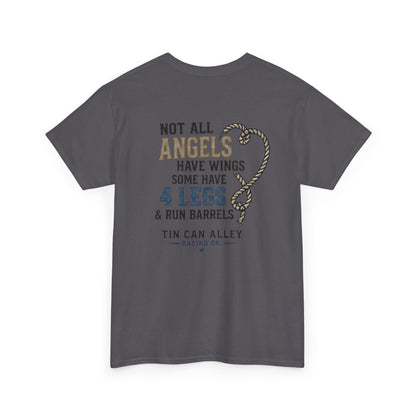Horse Lover Tee — "Angels Have Four Legs" Graphic T‑Shirt