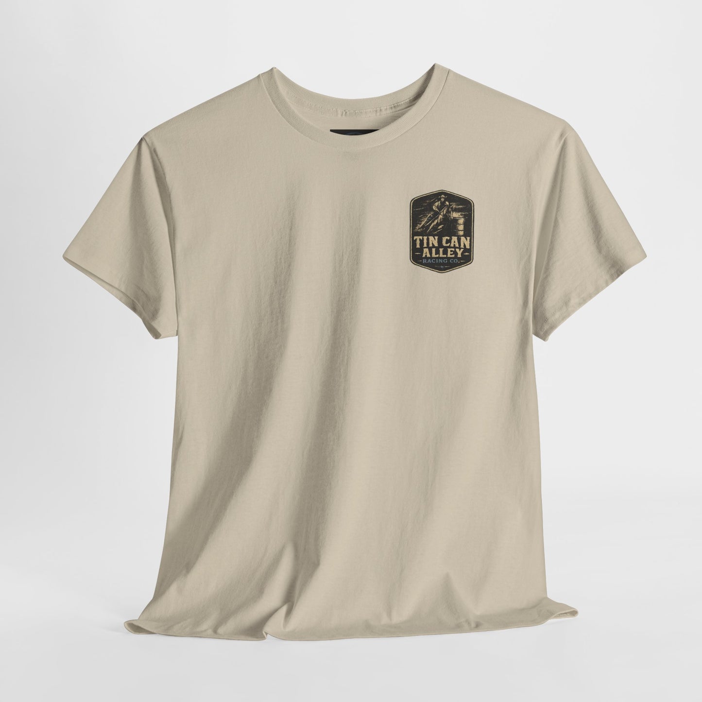 Barrel Racing Tee — "Fueled by Jesus, Coffee & Barrel Racing" Christian Rodeo Shirt