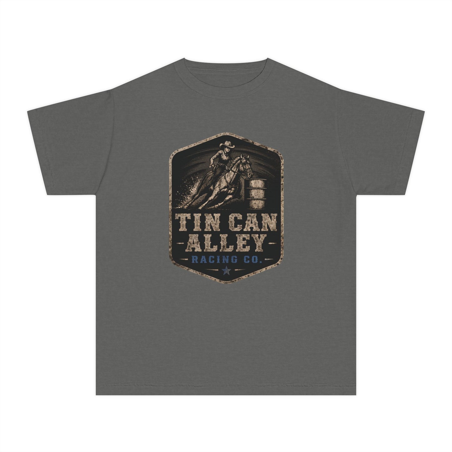 Youth Tee — Tin Can Alley Racing Co. Barrel Racing Graphic Shirt