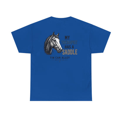 Horseback Therapy Tee — "The Best Therapist Has A Saddle" Graphic T-Shirt