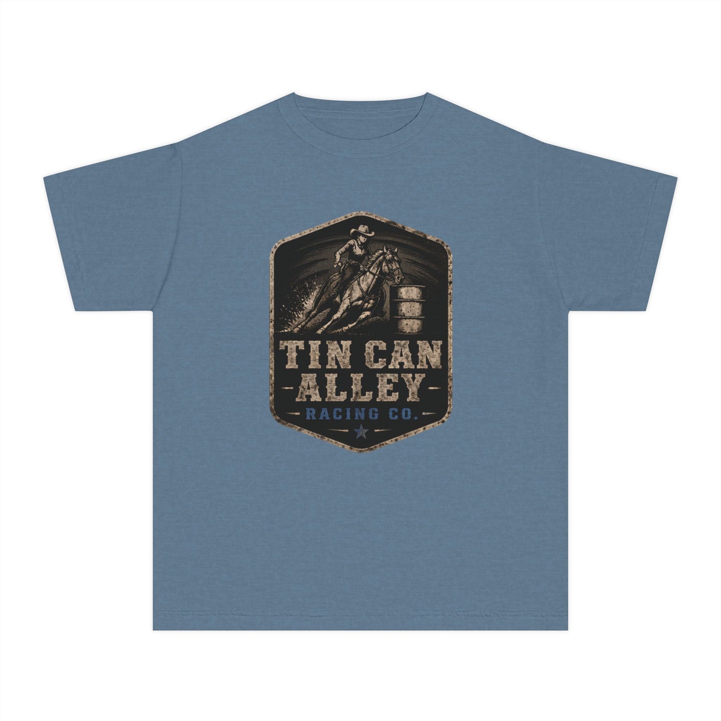 Youth Tee — Tin Can Alley Racing Co. Barrel Racing Graphic Shirt