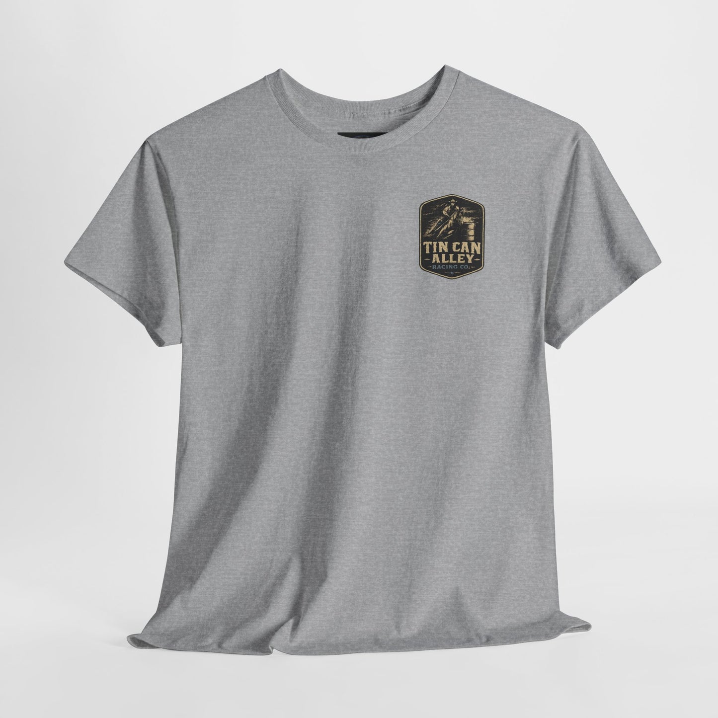 Barrel Racing Tee — "Fueled by Jesus, Coffee & Barrel Racing" Christian Rodeo Shirt