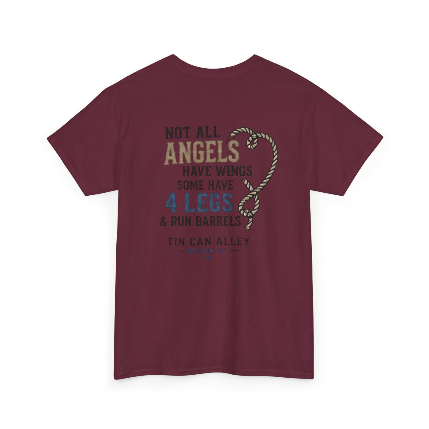 Horse Lover Tee — "Angels Have Four Legs" Graphic T‑Shirt