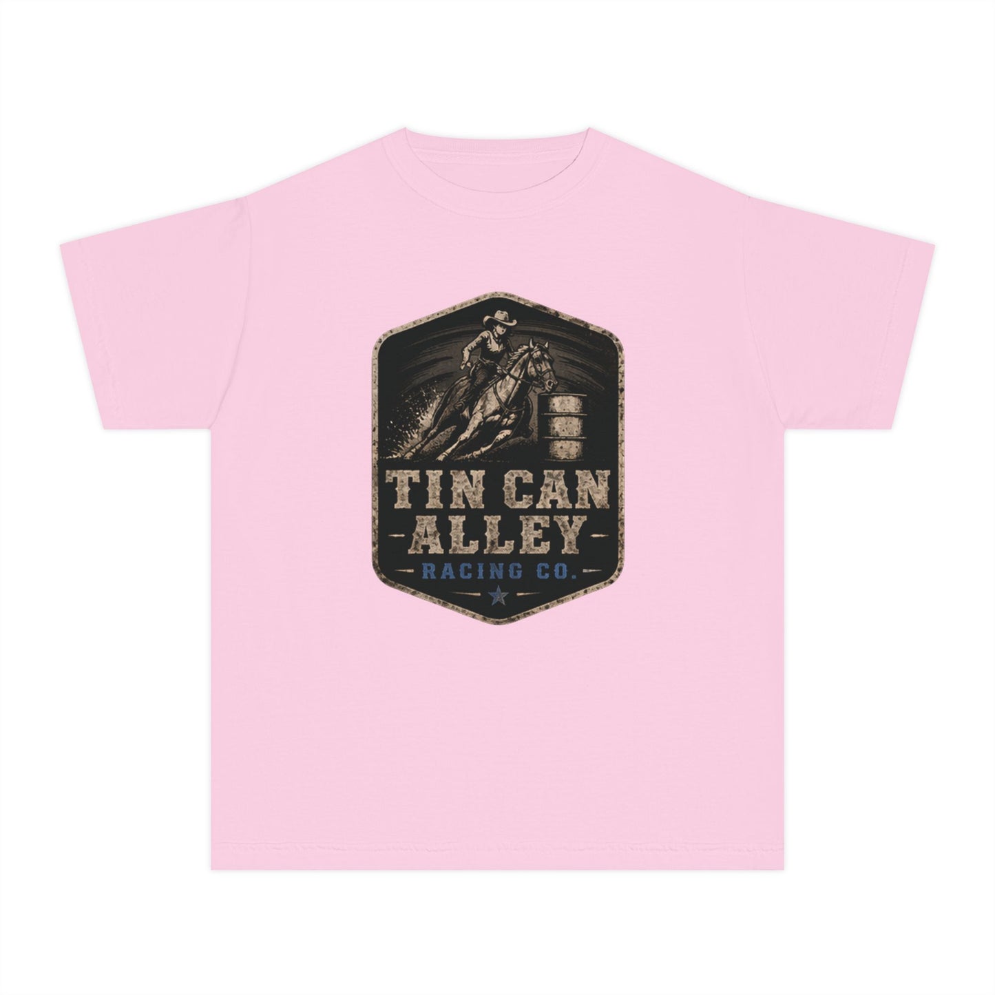 Youth Tee — Tin Can Alley Racing Co. Barrel Racing Graphic Shirt