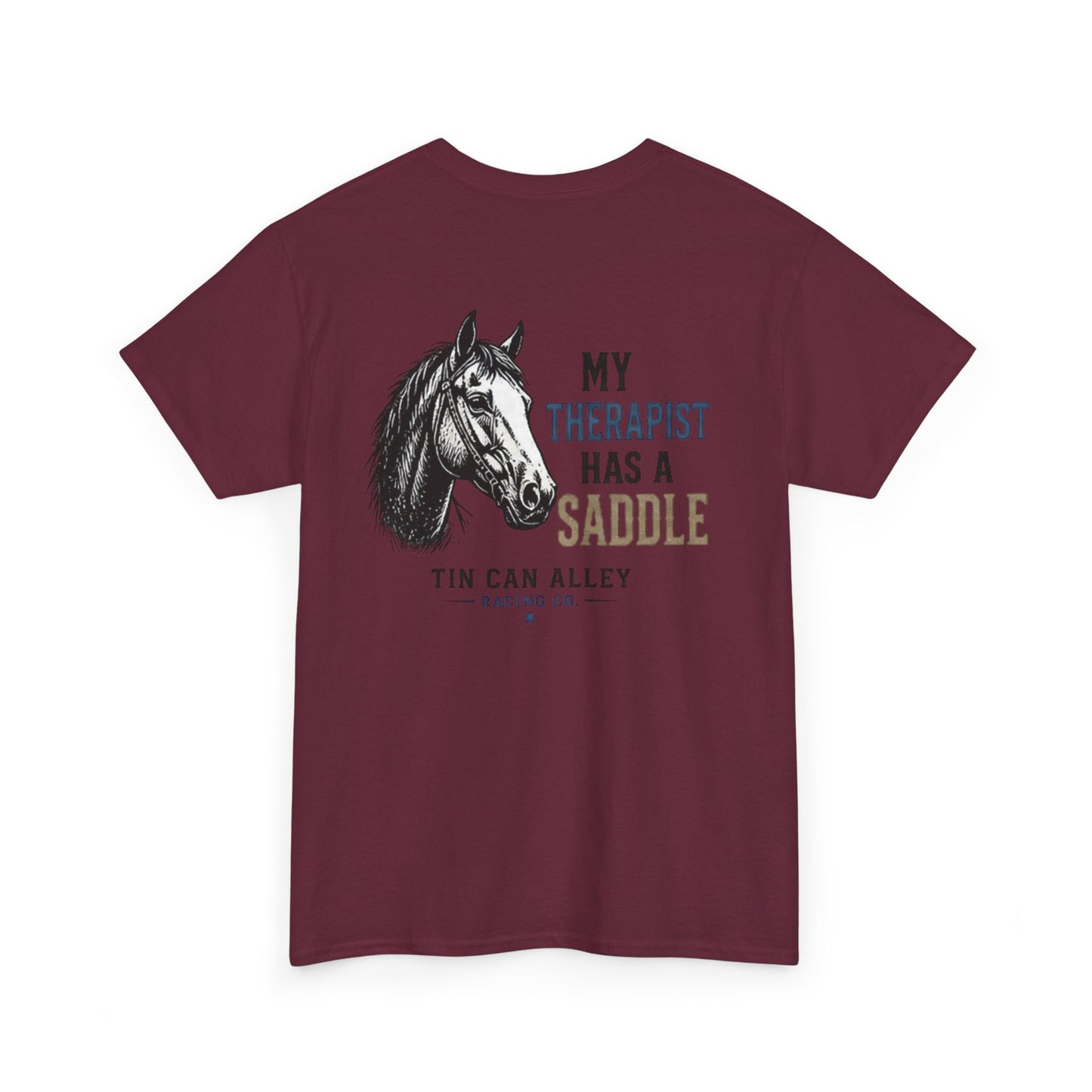 Horseback Therapy Tee — "The Best Therapist Has A Saddle" Graphic T-Shirt