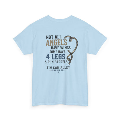Horse Lover Tee — "Angels Have Four Legs" Graphic T‑Shirt