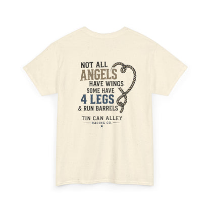 Horse Lover Tee — "Angels Have Four Legs" Graphic T‑Shirt