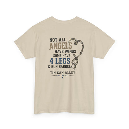 Horse Lover Tee — "Angels Have Four Legs" Graphic T‑Shirt